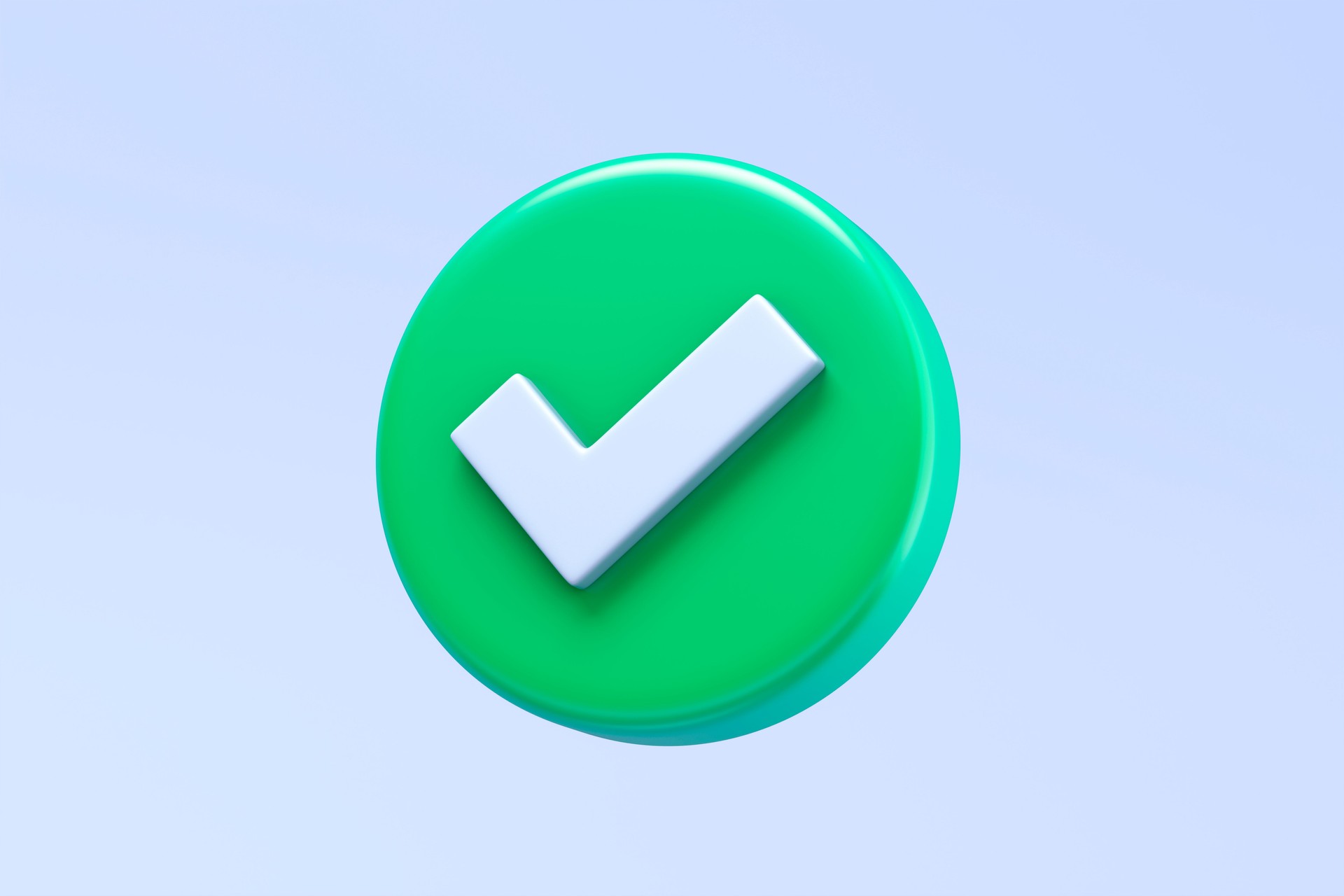 Check mark icon on blue background